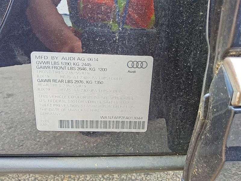 Aukcja sprzedaży 2015 Audi Q5, vin: WA1LFAFP2FA013044, numer aukcji: 64314656