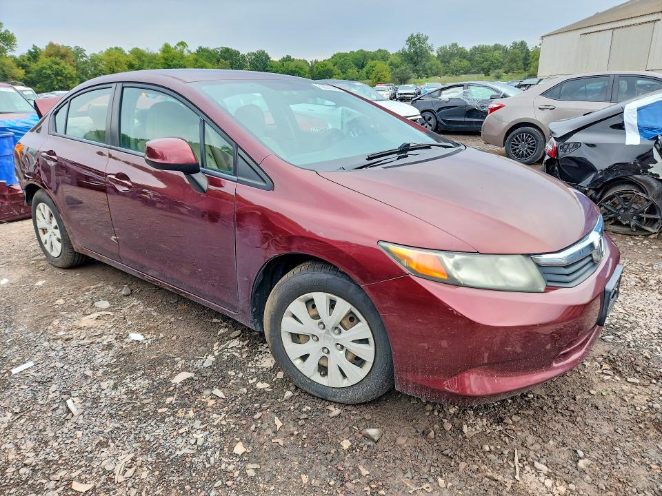 Продаж на аукціоні авто 2012 Honda Civic, vin: 19XFB2F52CE342726, номер лоту: 63921066