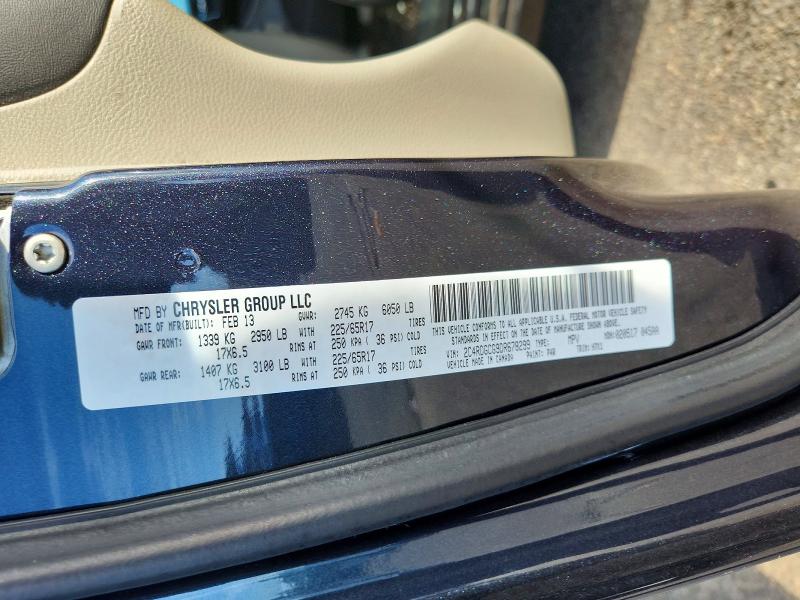 2013 Dodge Grand Caravan მანქანა იყიდება აუქციონზე, vin: 2C4RDGCG9DR678299, აუქციონის ნომერი: 63473986