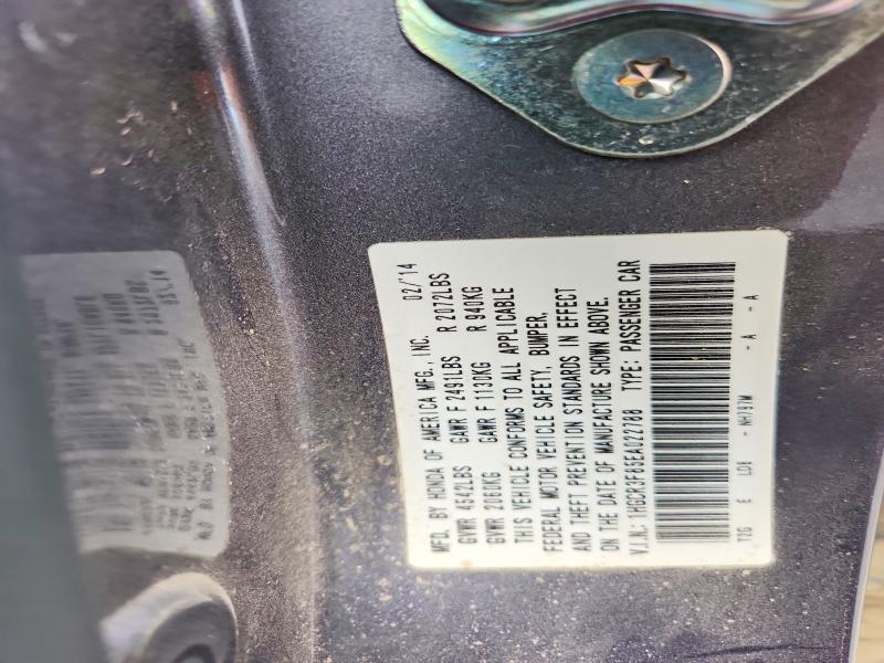 Auction sale of the 2014 Honda Accord, vin: 1HGCR3F85EA022788, lot number: 66758306