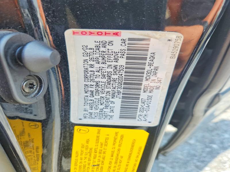 Aukcja sprzedaży 2002 Lexus Es, vin: JTHBF30G820047509, numer aukcji: 64941846