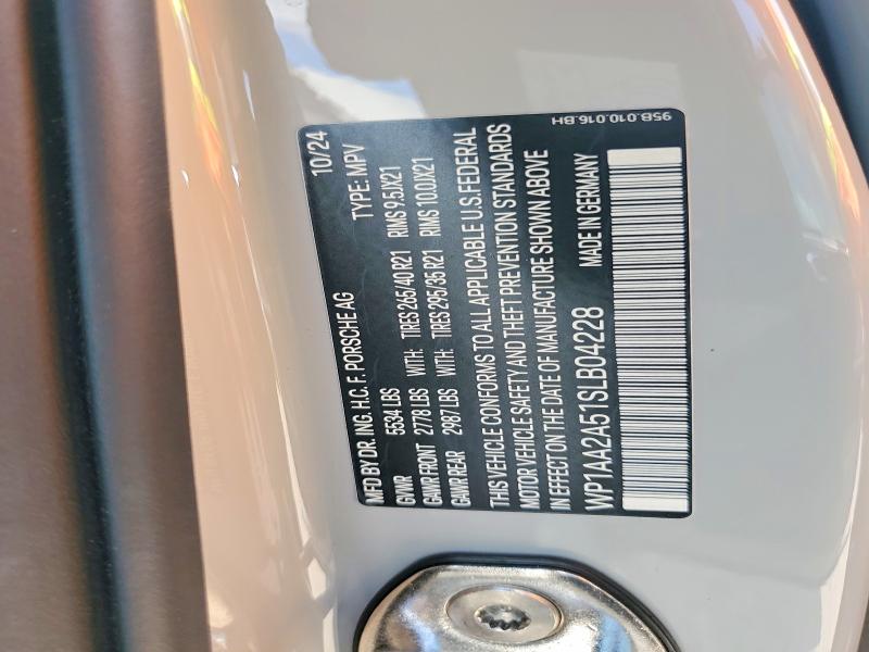 Aukcja sprzedaży 2025 Porsche Macan, vin: WP1AA2A51SLB04228, numer aukcji: 63562976