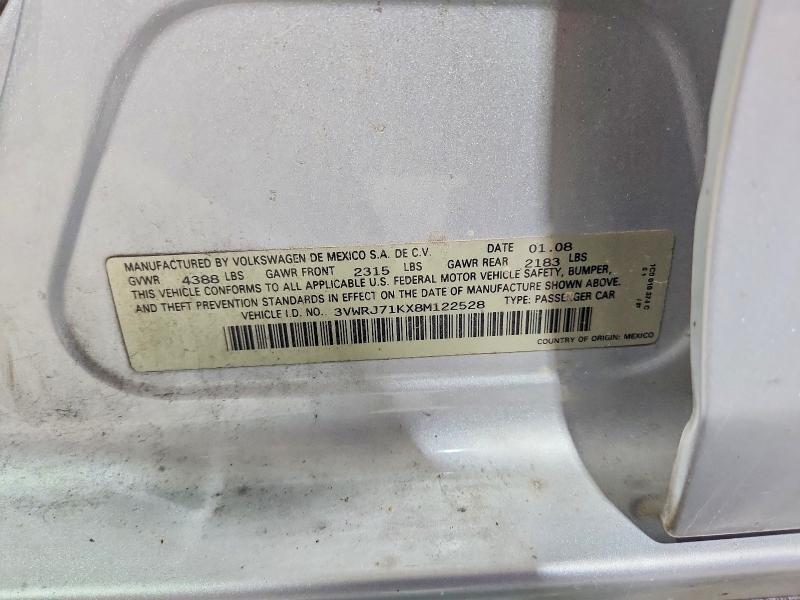 64909316 :رقم المزاد ، 3VWRJ71KX8M122528 vin ، 2008 Volkswagen Jetta مزاد بيع