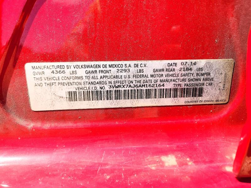 Aukcja sprzedaży 2010 Volkswagen Jetta, vin: 3VWRX7AJ6AM162164, numer aukcji: 65036826