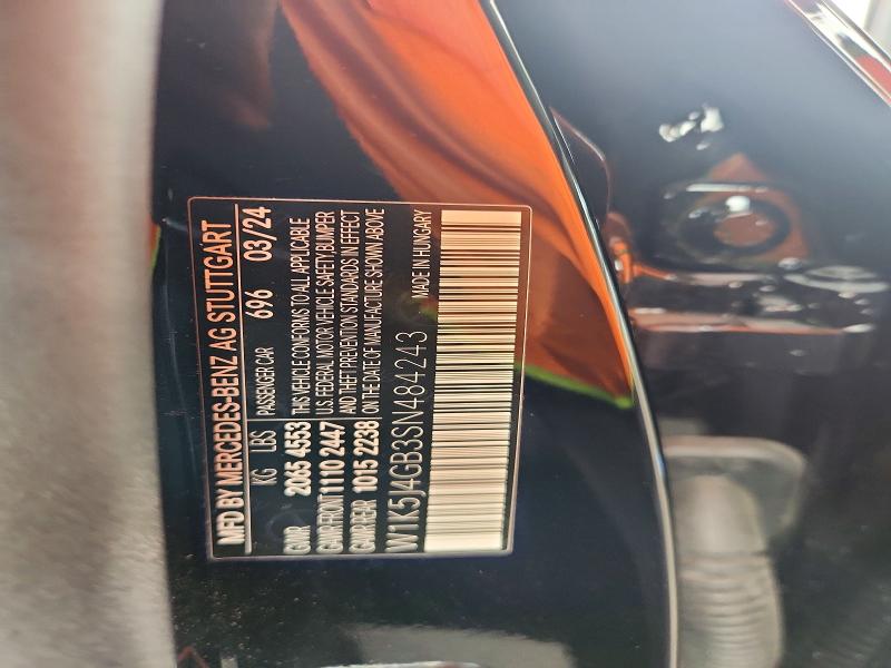 Aukcja sprzedaży 2025 Mercedes-benz Cla, vin: W1K5J4GB3SN484243, numer aukcji: 64299526