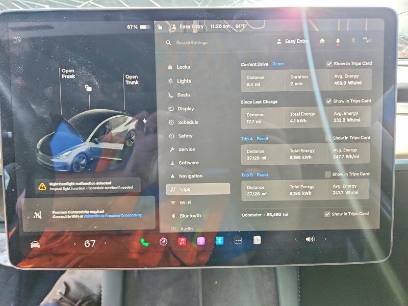 65513396 :رقم المزاد ، 5YJ3E1EA1MF099800 vin ، 2021 Tesla Model 3 مزاد بيع