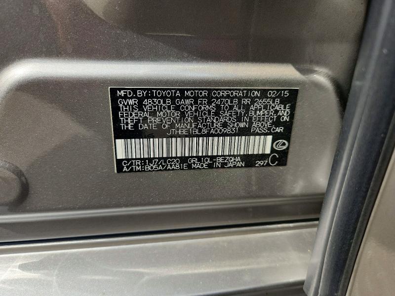 64665376 :رقم المزاد ، JTHBE1BL8FA009831 vin ، 2015 Lexus Gs مزاد بيع