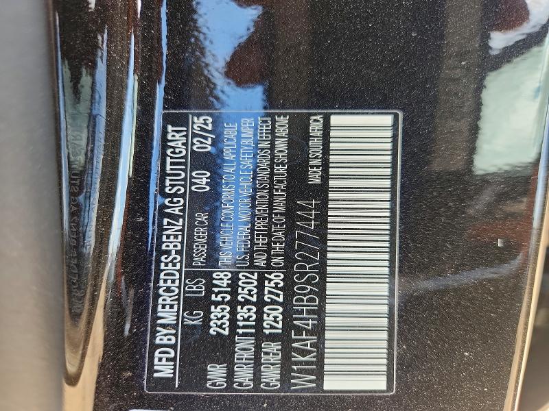Aukcja sprzedaży 2025 Mercedes-benz C, vin: W1KAF4HB9SR277444, numer aukcji: 66451386