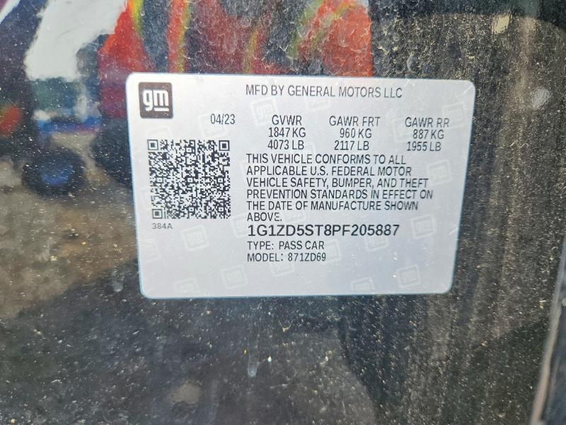 2023 Chevrolet Malibu მანქანა იყიდება აუქციონზე, vin: 1G1ZD5ST8PF205887, აუქციონის ნომერი: 64755256