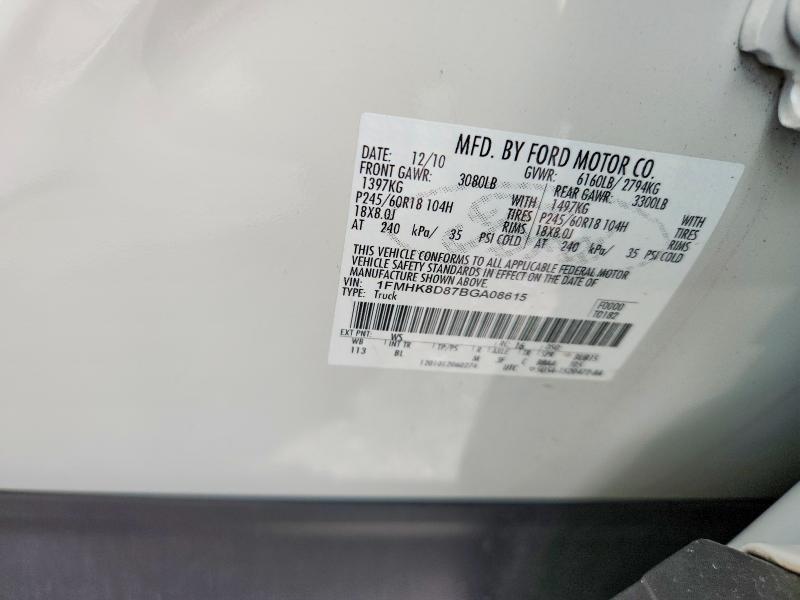 65406486 :رقم المزاد ، 1FMHK8D87BGA08615 vin ، 2011 Ford Explorer مزاد بيع