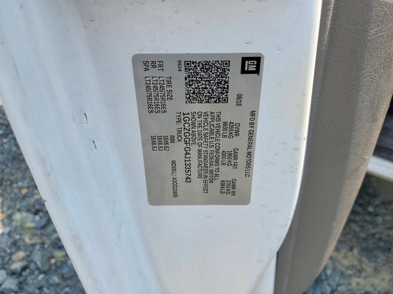 Продаж на аукціоні авто 2018 Chevrolet Express G3500, vin: 1GCZGGFG4J1335743, номер лоту: 65083086