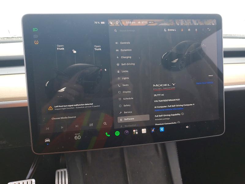Продаж на аукціоні авто 2024 Tesla Model Y, vin: 7SAYGDEF9RA267431, номер лоту: 64719386