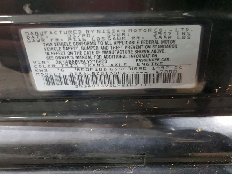 Aukcja sprzedaży 2020 Nissan Sentra, vin: 3N1AB8BV5LY216803, numer aukcji: 63585406
