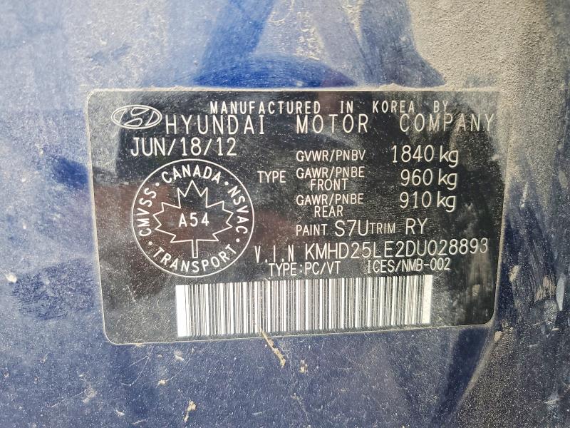 Aukcja sprzedaży 2013 Hyundai Elantra Gt, vin: KMHD25LE2DU028893, numer aukcji: 65298526