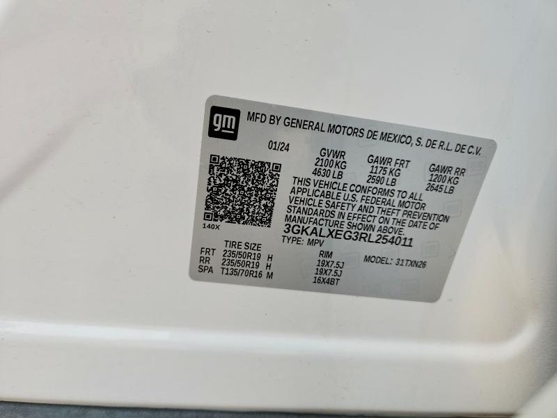 64810176 :رقم المزاد ، 3GKALXEG3RL254011 vin ، 2024 Gmc Terrain مزاد بيع