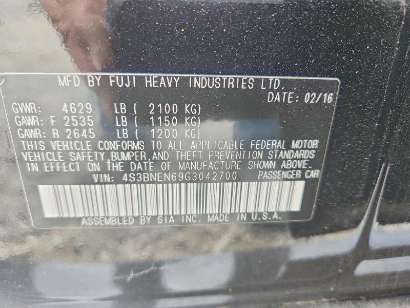 64791606 :رقم المزاد ، 4S3BNEN69G3042700 vin ، 2016 Subaru Legacy مزاد بيع