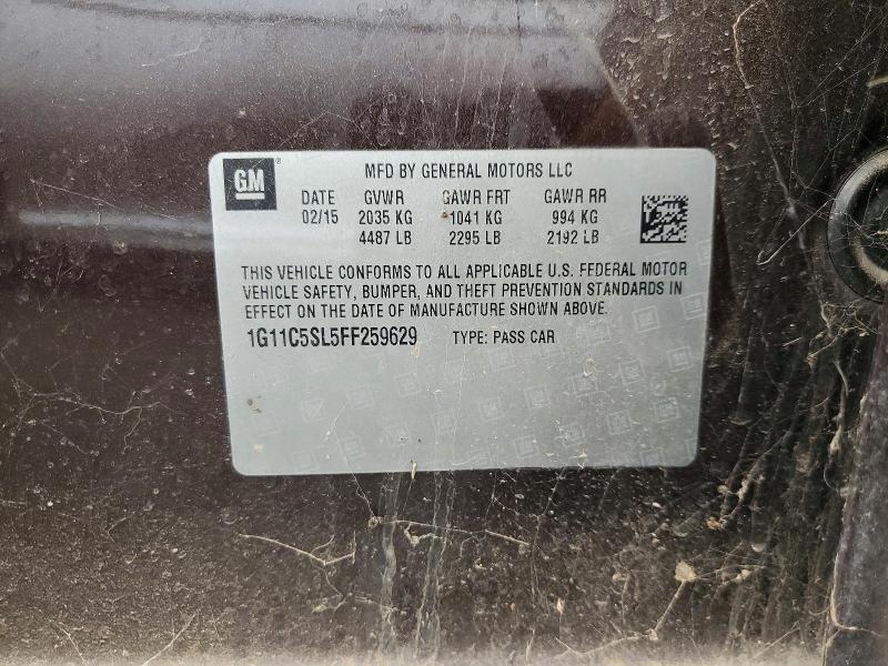 Aukcja sprzedaży 2015 Chevrolet Malibu, vin: 1G11C5SL5FF259629, numer aukcji: 67108066