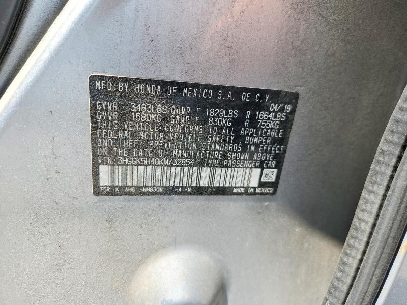 Продажа на аукционе авто 2019 Honda Fit, vin: 3HGGK5H40KM732854, номер лота: 65661446