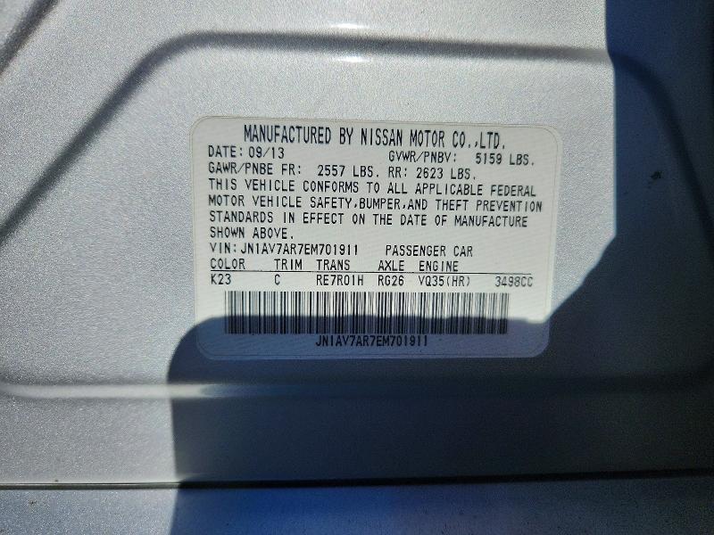 Aukcja sprzedaży 2014 Infiniti Q50 Hybrid, vin: JN1AV7AR7EM701911, numer aukcji: 66264046
