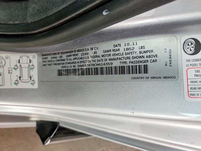 Продаж на аукціоні авто 2012 Volkswagen Beetle, vin: 3VWVA7AT8CM614359, номер лоту: 63259286