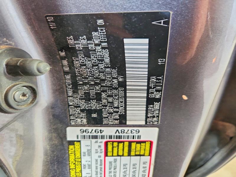 Продаж на аукціоні авто 2011 Toyota Sienna, vin: 5TDYK3DC3BS100810, номер лоту: 67094716