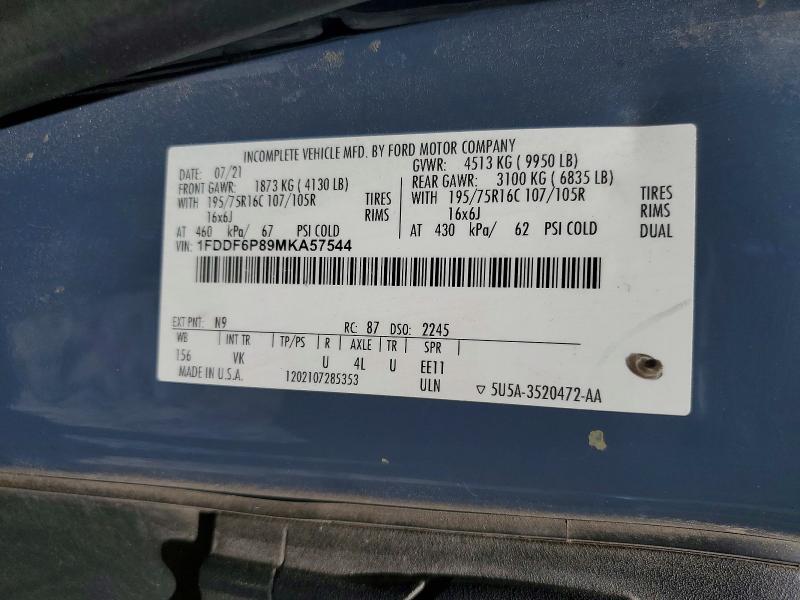 Aukcja sprzedaży 2021 Ford Transit, vin: 1FDDF6P89MKA57544, numer aukcji: 49305016