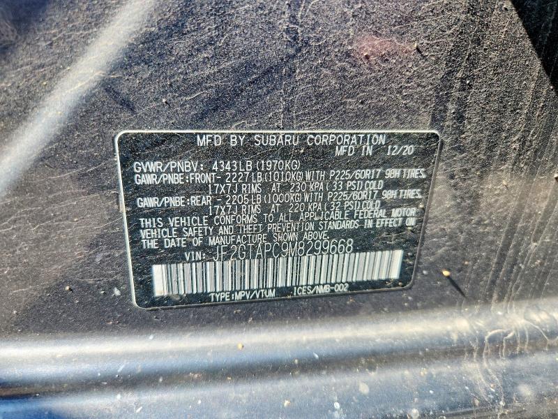 Aukcja sprzedaży 2021 Subaru Crosstrek, vin: JF2GTAPC9M8299668, numer aukcji: 66070956