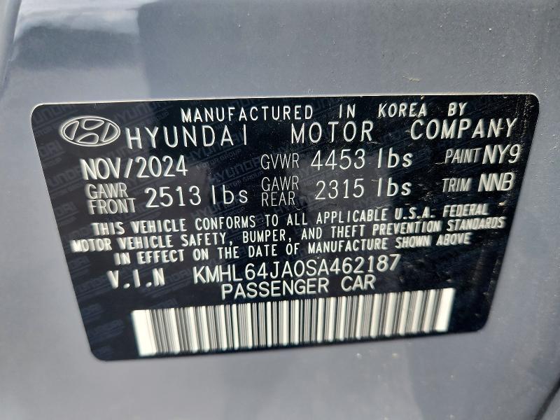 Продаж на аукціоні авто 2025 Hyundai Sonata, vin: KMHL64JA0SA462187, номер лоту: 63622086