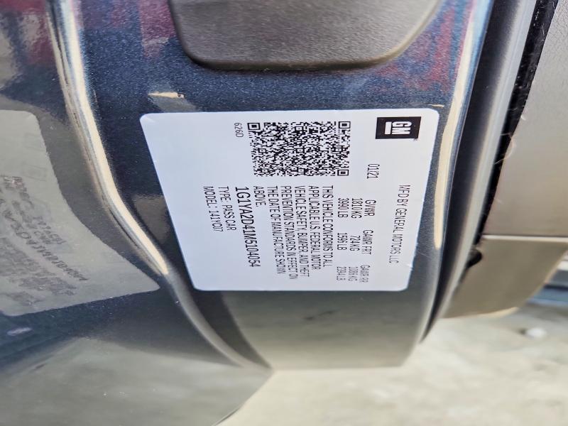 Продажа на аукционе авто 2021 Chevrolet Corvette, vin: 1G1YA2D41M5104054, номер лота: 66955816
