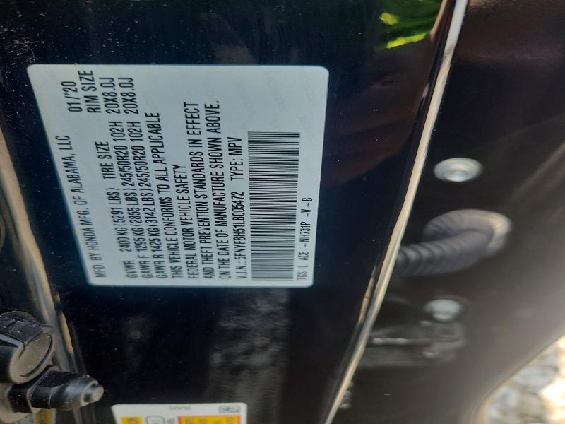 64322436 :رقم المزاد ، 5FNYF8H51LB005472 vin ، 2020 Honda Passport مزاد بيع