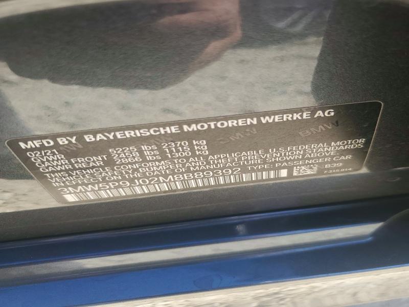 Aukcja sprzedaży 2021 Bmw 330xe, vin: 3MW5P9J02M8B89392, numer aukcji: 65415326