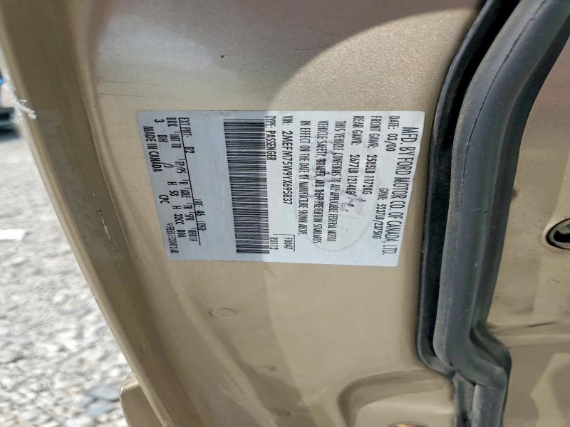Aukcja sprzedaży 2000 Mercury Grand Marquis, vin: 2MEFM75W9YX695837, numer aukcji: 66522116