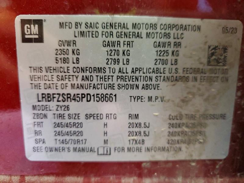 64917326 :رقم المزاد ، LRBFZSR45PD158661 vin ، 2023 Buick Envision مزاد بيع