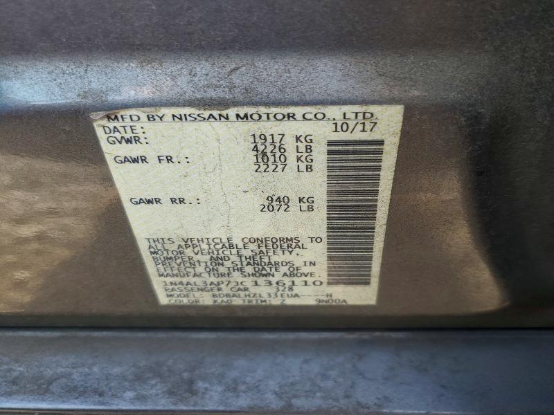 64979526 :رقم المزاد ، 1N4AL3AP7JC136110 vin ، 2018 Nissan Altima مزاد بيع