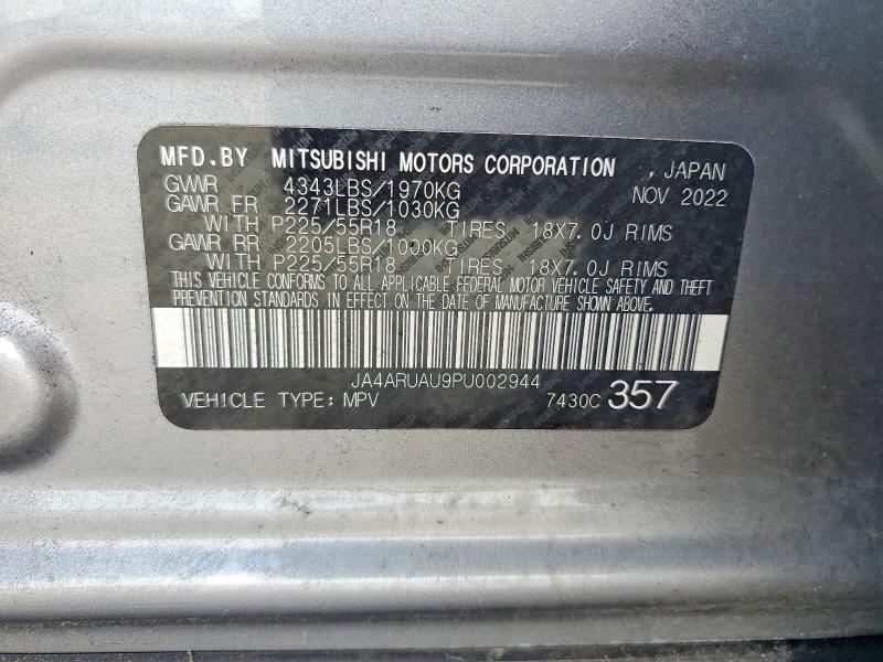 Продажа на аукционе авто 2023 Mitsubishi Outlander Sport, vin: JA4ARUAU9PU002944, номер лота: 65854206
