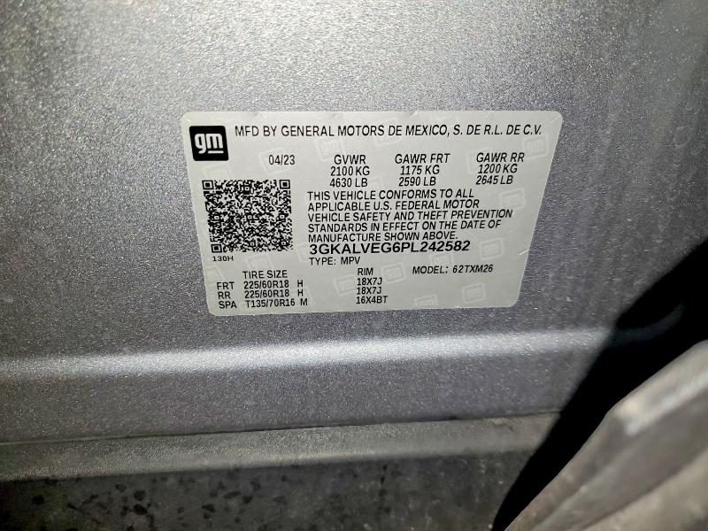 64607836 :رقم المزاد ، 3GKALVEG6PL242582 vin ، 2023 Gmc Terrain مزاد بيع