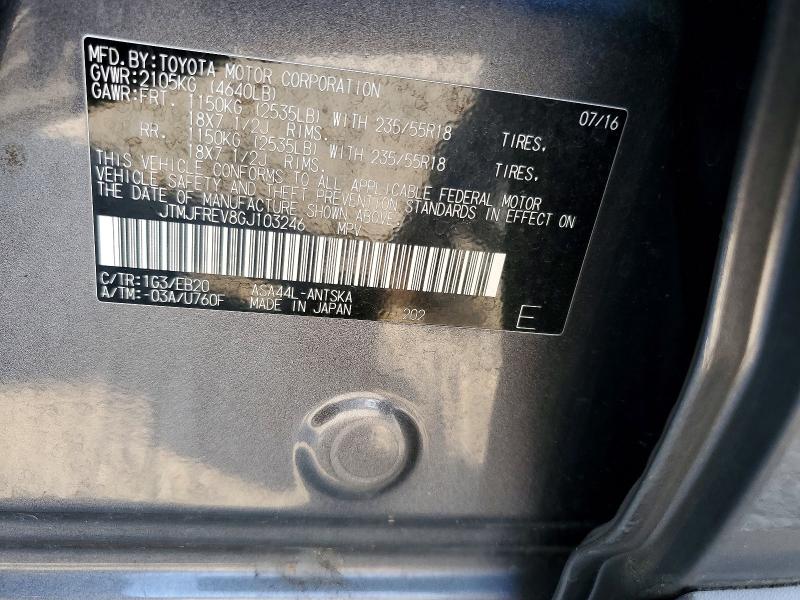 Продажа на аукционе авто 2016 Toyota Rav4, vin: JTMJFREV8GJ103246, номер лота: 65034136