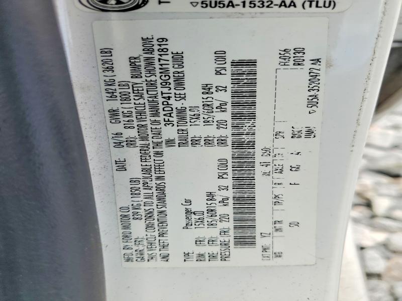 Продаж на аукціоні авто 2016 Ford Fiesta, vin: 3FADP4TJ9GM171819, номер лоту: 64504586
