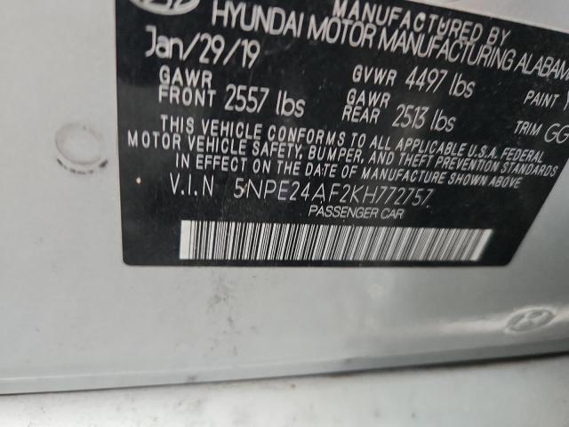 Aukcja sprzedaży 2019 Hyundai Sonata, vin: 5NPE24AF2KH772757, numer aukcji: 67238916