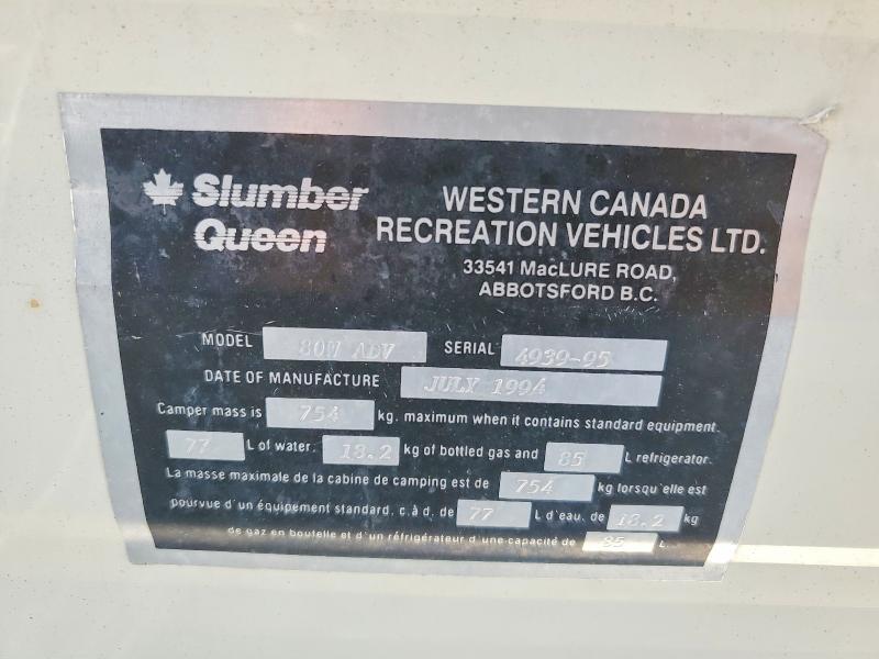 Продажа на аукционе авто 1995 Slumber Queen M-100ws Extended Ca, vin: 493995, номер лота: 56874546