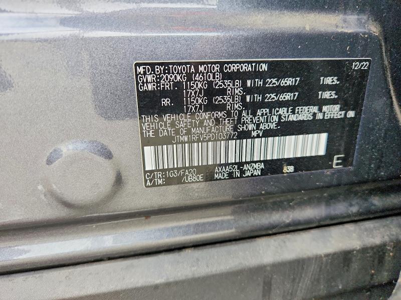 Продаж на аукціоні авто 2023 Toyota Rav4, vin: JTMW1RFV5PD103772, номер лоту: 63891536