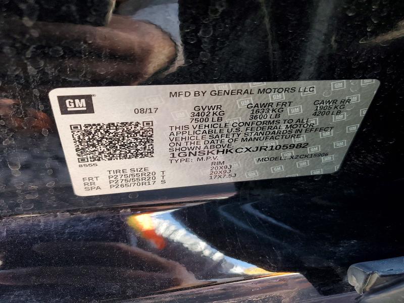 Продажа на аукционе авто 2018 Chevrolet Subrban, vin: 1GNSKHKCXJR105982, номер лота: 67101256