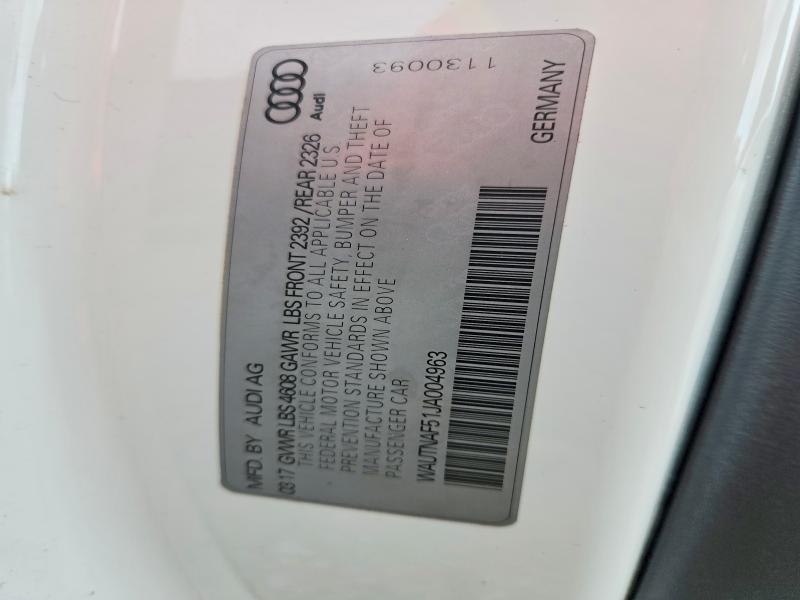 Продажа на аукционе авто 2018 Audi A5, vin: WAUTNAF51JA004963, номер лота: 64189546