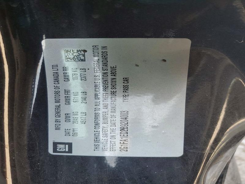 66359036 :رقم المزاد ، 2G1FA1ED2B9204003 vin ، 2011 Chevrolet Camaro مزاد بيع