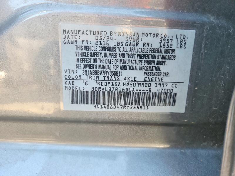 64451436 :رقم المزاد ، 3N1AB8BV7RY355811 vin ، 2024 Nissan Sentra مزاد بيع