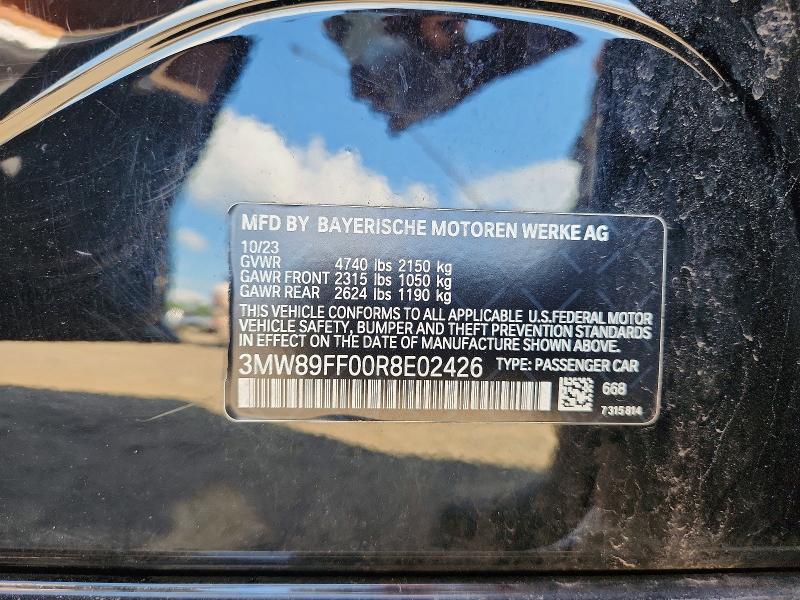 64081866 :رقم المزاد ، 3MW89FF00R8E02426 vin ، 2024 Bmw 330xi مزاد بيع