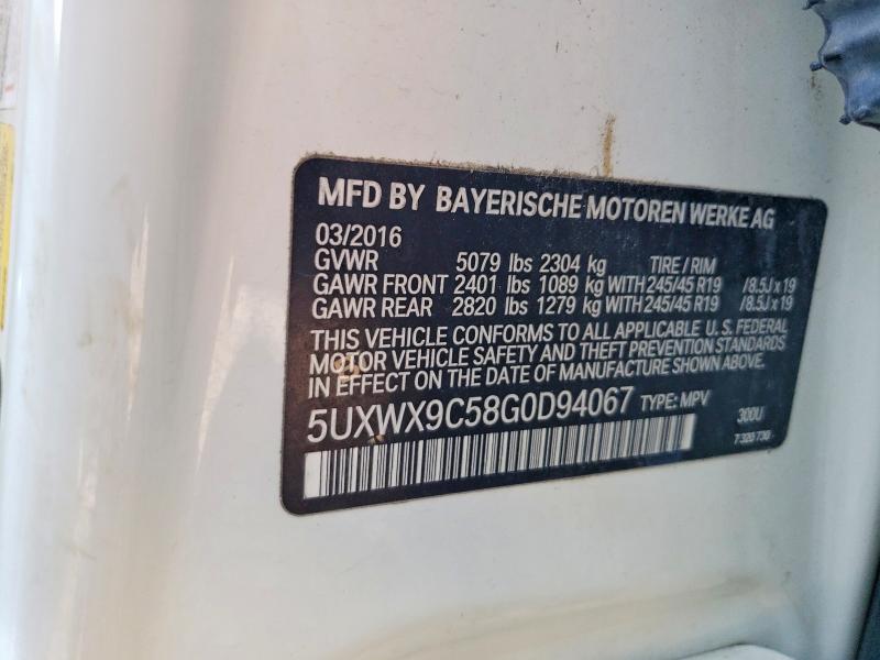 Продажа на аукционе авто 2016 Bmw X3, vin: 5UXWX9C58G0D94067, номер лота: 63702836