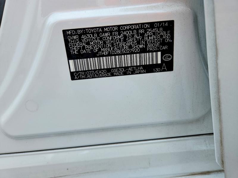 63459466 :رقم المزاد ، JTHBF1D28E5027920 vin ، 2014 Lexus Is مزاد بيع