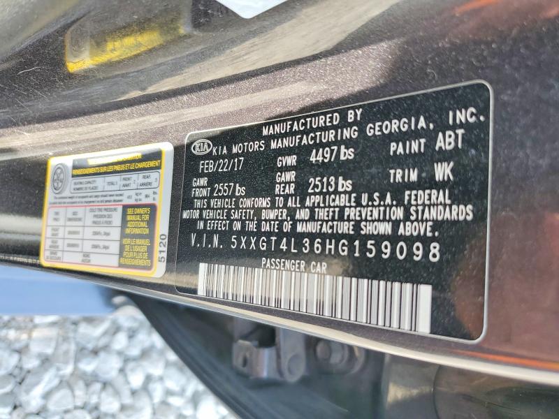 66385666 :رقم المزاد ، 5XXGT4L36HG159098 vin ، 2017 Kia Optima مزاد بيع