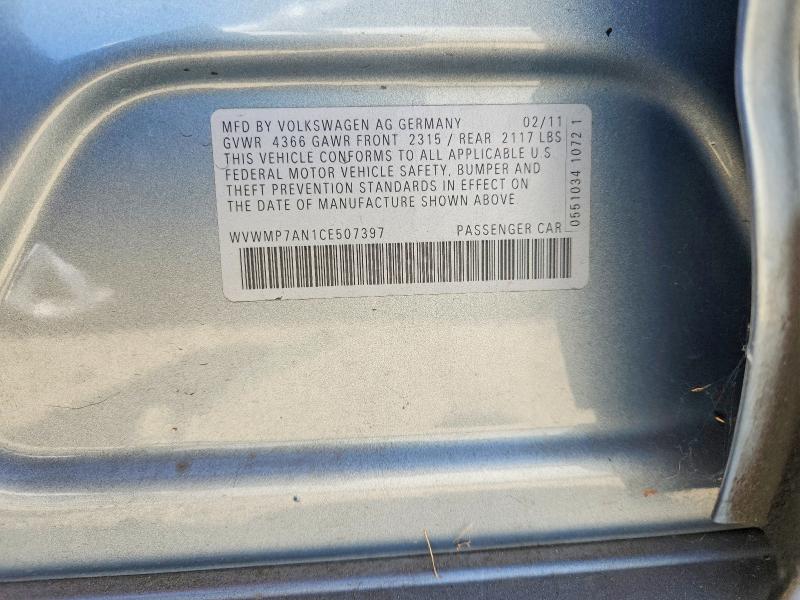Продаж на аукціоні авто 2012 Volkswagen Cc, vin: WVWMP7AN1CE507397, номер лоту: 64213166